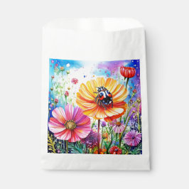 Blume und Ladybugs Geschenktütchen