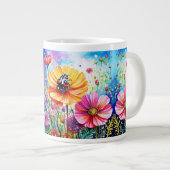 Blume und Ladybugs Jumbo-Tasse (Vorderseite Rechts)