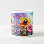 Blume und Ladybugs Jumbo-Tasse (Vorderseite)