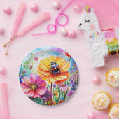 Blume und Ladybugs Pappteller (Party)