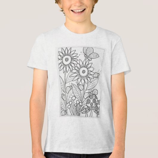 Blume und Ladybugs Tri-Blend Shirt (Vorderseite)