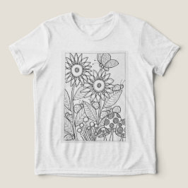 Blume und Ladybugs Tri-Blend Shirt