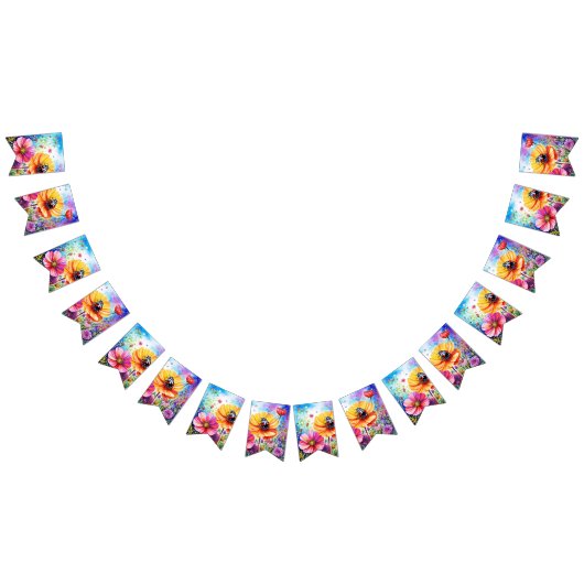 Blume und Ladybugs Wimpelkette (Alle)