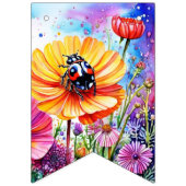 Blume und Ladybugs Wimpelkette (Zweite Fahne)