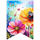Blume und Ladybugs Wimpelkette (Dritte Fahne)