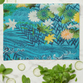 Blume und Leaf, japanisches Design Geschirrtuch (Gefaltet)