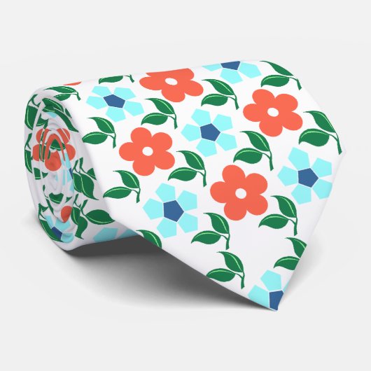 Blume und Leaf-Krawatte Krawatte (Gerollt)