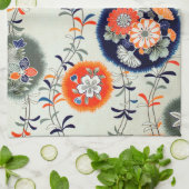 Blume und Leaf-Muster, japanisches Design Geschirrtuch (Gefaltet)