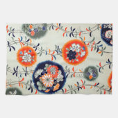Blume und Leaf-Muster, japanisches Design Geschirrtuch (Horizontal)