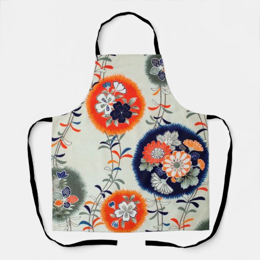 Blume und Leaf-Muster, japanisches Design Schürze (Vorderseite)