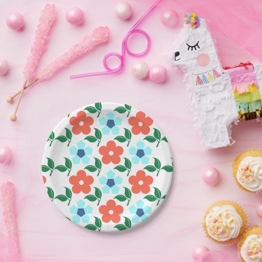 Blume und leaf Paper-Teller Pappteller (Party)