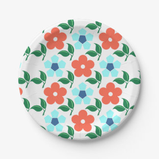 Blume und leaf Paper-Teller Pappteller