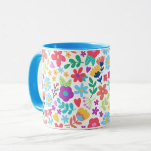 Blume und Leaf Print Modern Coffee Mugs Tasse