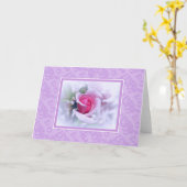 Blume und leere, Hübsche, rosafarbene Notizkarte Karte (Gelbe Blume)