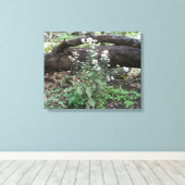 Blume und Leinwand protokollieren (Insitu (Holzboden))