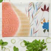 Blume und Leitungswasser, japanisches Design Geschirrtuch (Gefaltet)