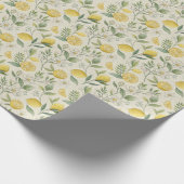 Blume- und Lemonenpapier Geschenkpapier (Ecke)