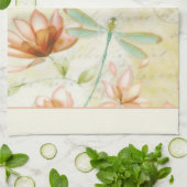 Blume und Libellen Geschirrtuch (Gefaltet)