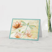 Blume und Libellen Karte (Vorderseite)