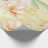 Blume und Libellen-Packpapier Geschenkpapier (Ecke)