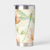 Blume und Libellen personalisiert Thermobecher (Rechts)