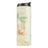 Blume und Libellen personalisiert Thermosbecher (Nach links gedreht)