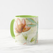 Blume und Libellen Tasse (Vorderseite Links)