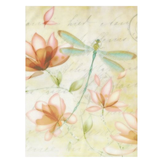 Blume und Libellen Tischdecke (Vorderseite)