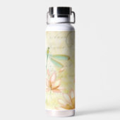 Blume und Libellen Trinkflasche (Rückseite)