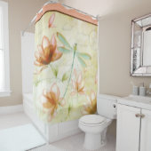 Blume und Libellenduschvorhang Duschvorhang (Beispiel)