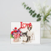 Blume und Liebe Postkarte (Stehend Vorderseite)