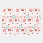 Blume und Liebe von Kawaii Geschenkpapier Set (Vorderseite 3)