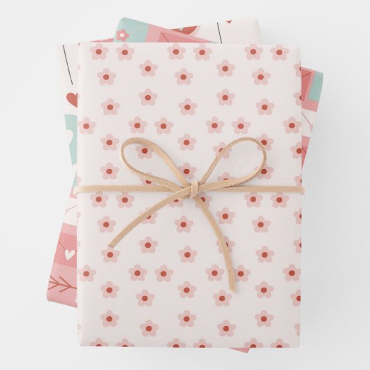 Blume und Liebe von Kawaii Geschenkpapier Set (Beispiel)