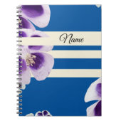 Blume und Linien SpiralNotebook Notizblock (Vorderseite)