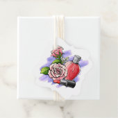 Blume und Lippenstift Geschenkanhänger (Beispiel)