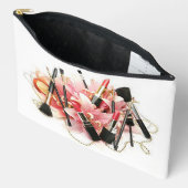 Blume und Makeup Zubehörtasche (Offen)