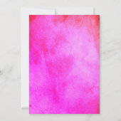 Blume und Marz Magenta Rosa Hochzeit Einladung (Rückseite)