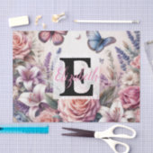 Blume und Meer und Muscheln am Strand Seidenpapier (Handwerk)