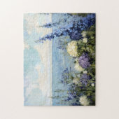 Blume und Meeresmalerei Puzzle (Vertikal)