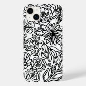 Blume und mehr im Fall Black Case Mate iPhone (Rückseite)