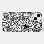 Blume und mehr im Fall Black Case Mate iPhone (Rückseite (Horizontal))