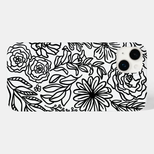 Blume und mehr im Fall Black Case Mate iPhone (Rückseite (Horizontal))