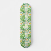 Blume und Monstera-Blätter Personalisiert Skateboard (Vorne)