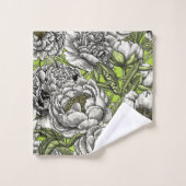 Blume und Motten Badhandtuch Set (Waschlappen)