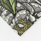 Blume und Motten Fleecedecke (Ecke)