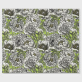 Blume und Motten Geschenkpapier (Flach)