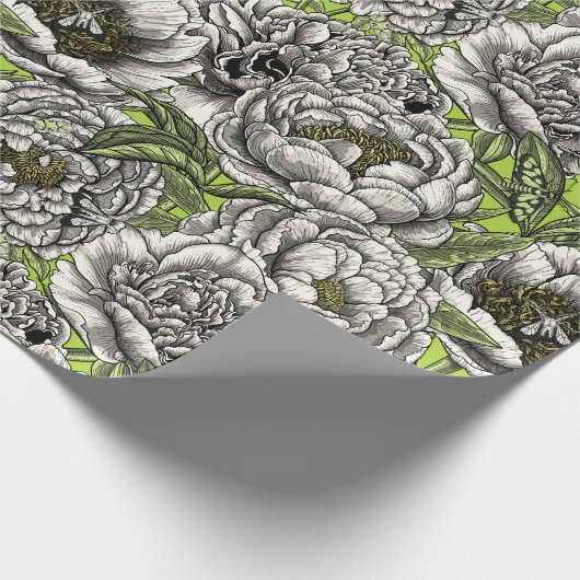 Blume und Motten Geschenkpapier (Ecke)