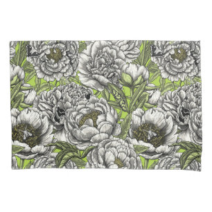 Blume und Motten Kissenbezug