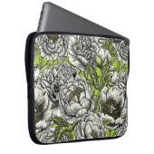 Blume und Motten Laptopschutzhülle (Vorne Rechts)