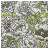 Blume und Motten Stoff (Muster)